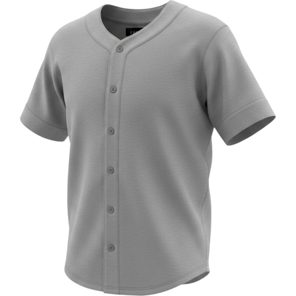 Empyre Gray Cotton Button Up Baseball Jersey Shirt Large Streetwear NWOT
